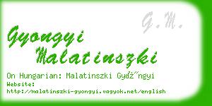 gyongyi malatinszki business card